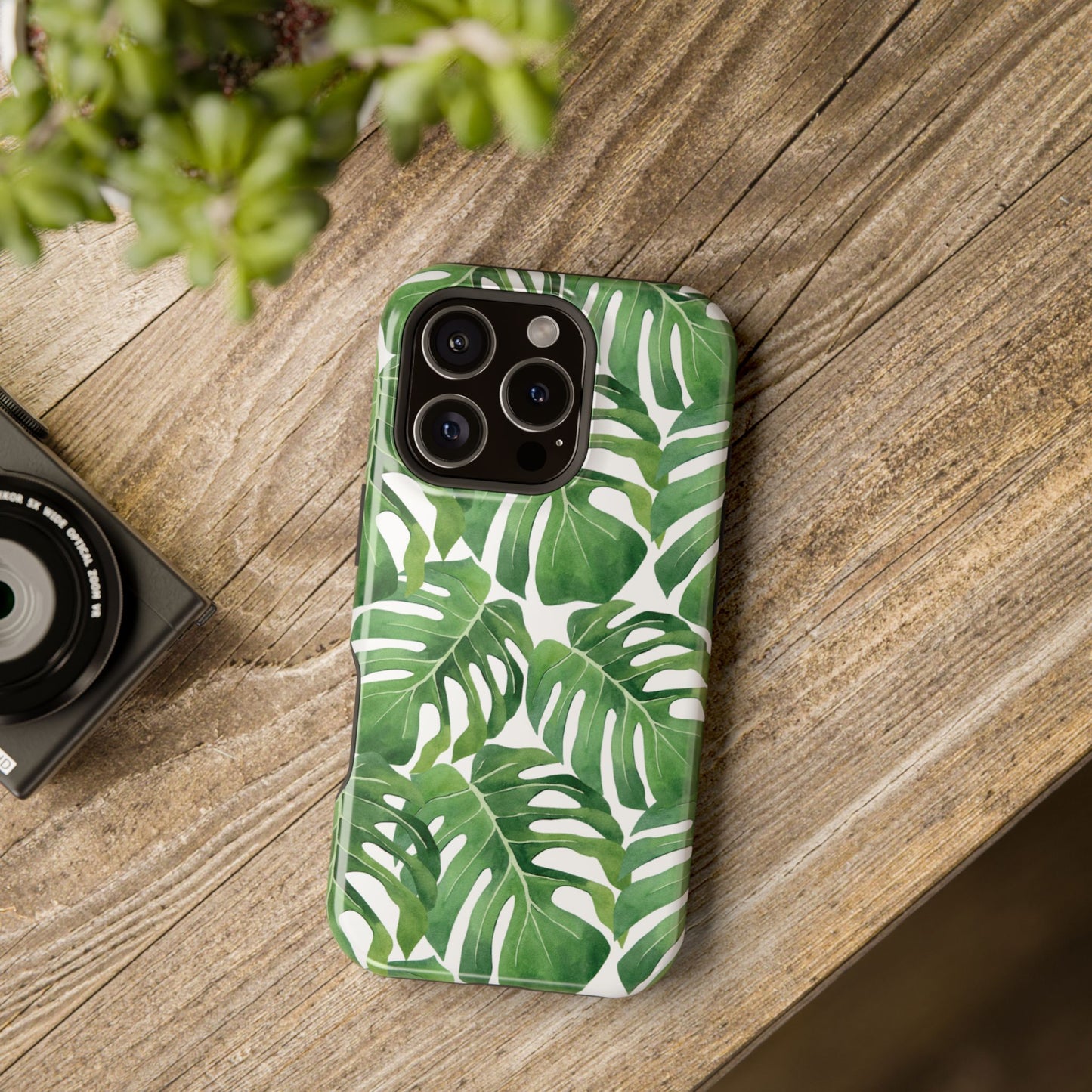 Monstera Themed Magnetic Impact-Resistant Cases