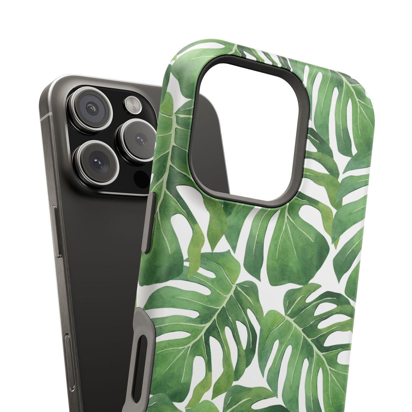 Monstera Themed Magnetic Impact-Resistant Cases